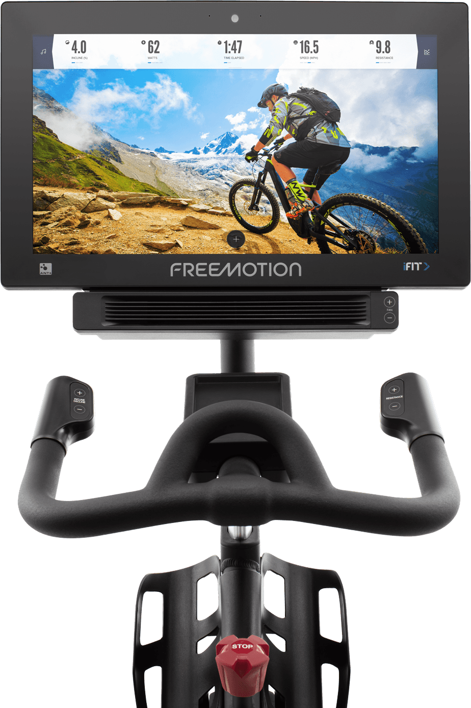 CATALOGUE_COACHBIKE_B22.7_FRONT SCREEN Lifestyle Elliptical with Group Training LED Console